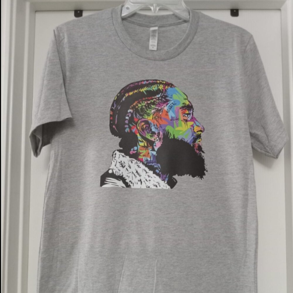 Nipsey Hussle Graphic Print T-Shirt Gray - image 1